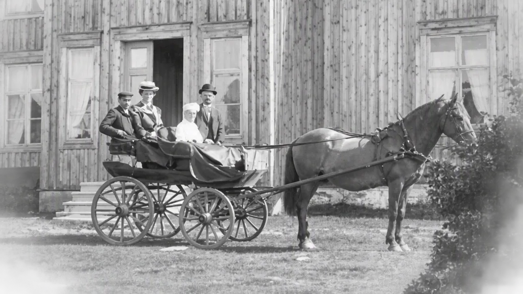 Historik 1872: Häst och vagn på Västgötaslätten